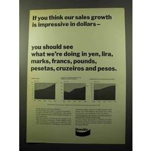 1969 Bendix Corporation Ad - Sales Growth Impressive
