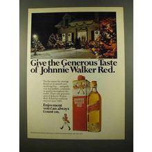1975 Johnnie Walker Red Scotch Ad - Give Generous Taste