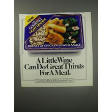 1990 The Budget Gourmet Light Breast of chicken in Wine Sauce Ad