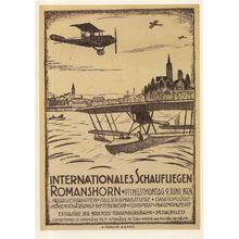 Romanshorn Plane Aircraft Switzerland Old Poster Postcard