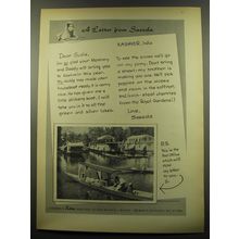 1959 India Tourist Office Ad - A letter from Saeeda
