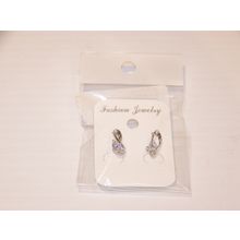 Terbos Jewelry Pierced Silver Earrings with Crystal NEW