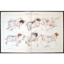 COMMENT ELLES DORMENT 1930 Fabien Fabiano - La Vie Parisienne PRINT