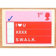 POSTCARD: MULTIPLE CHOICE - I LOVE YOU, XXXX, S.W.A.L.K: 2003