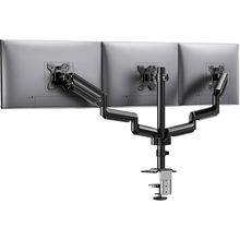 HUANUO Triple Monitor Mount for 13-27 Inch Computer Screens, 3 Monitor Desk Moun