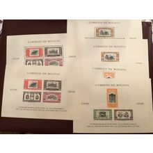 ICOLLECTZONE Bolivia 349-351 a& b six sheets VF NH post office fresh