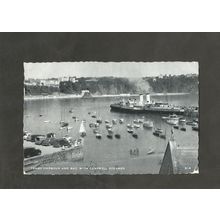 Postcard Pembrokeshire Tenby Harbour with Campbell steamer