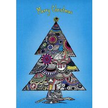 Merry Christmas - Christmas Tree Free Greeting Card - 14725
