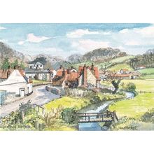 Stiffkey Norfolk Painting Postcard