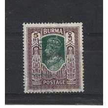 Burma.SG81 5r Green and Brown.Fine Used.Jul25m
