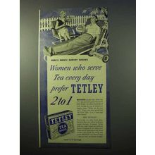 1951 Tetley Tea Ad - Women Who Serve Every Day