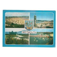 WEYMOUTH, DORSET. multiview used vintage postcard by J. Salmon 1985 postmark =