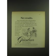 1974 The Greenbrier Resort Ad - Net results