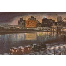 The Pittsburgh & Lake Erie Railroad Company Christmas 1960 Postcard