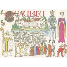 Beaulieu Abbey Winchester Exeter Chichester Bishop History Henry 3rd Postcard