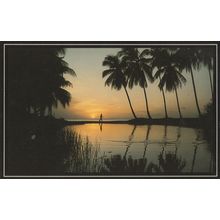 Pinneys Beach Nevis St Kitts Sunset Carribean West Indies Postcard