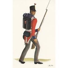 Scottish Military Royal Private 1854 Victorian Foot Soldier Uniform Postcard