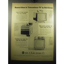 1957 RCA Victor Televisions Ad - Bellamy 17S604, Tilden 17S603