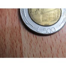 Italy 1988 500 Lire Coin (Mint ERROR) Date & R