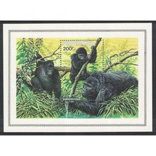 Rwanda WWF Mountain Gorilla MS 1985 MNH SG#MS1223 MI#Block 103A Sc#1212
