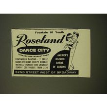 1961 Roseland Dance City Advertisement - Fountain of Youth
