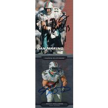 DAN MARINO & RICKY WILLIAMS AUTO 1997/10 MIAMI DOLPHINS HOF OFFENSE CHAMPIONS