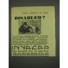 1949 Invacar Car Ad - Disabled?