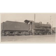LB & SC Railway Class 2-6-0 No 800 1913 Conductor Driver Real Photo Postcard