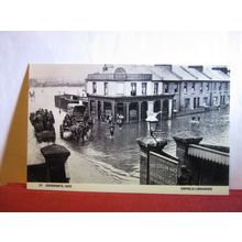 1903 FLOODS, EDISWAN'S, PONDERS END, ENFIELD, LONDON reproduction postcard =