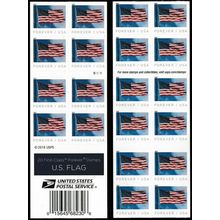 U.S. Flag Booklet of 20 - First Class Postage Stamps Scott 5345a