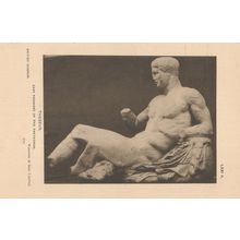Theseus Slayer Of Greek Minotaur Antique Parthenon Statue Postcard