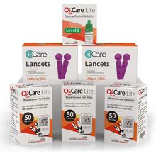 Oh’Care Lite Blood Sugar Testing Monitor – 150 Glucose Test Strips, 200 Lancets,