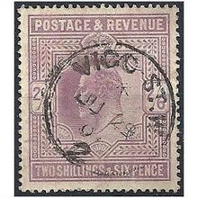 1902 SG261 2/6d Pale Dull Purple Fine Used VIGO Street CDS ...