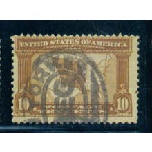 Used 327 10c Map of Louisiana Purchase Average Plus C2733