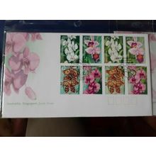australia 1999 singapore joint issue orchids joint stamps fdc