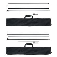 Feather Flag Pole Kit 2 Packs Swooper Flag Pole 16.3 ft with Ground Stakes