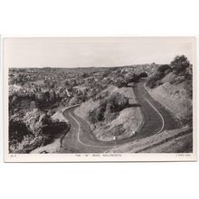 The W Road Bend Nailsworth Postcard RP Gloucestershire