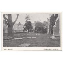 Churchyard Alcester Church Warwickshire Postcard