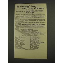 1903 Farmers' Loan and Trust Company Ad