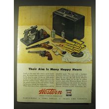 1945 Western Ammunition Ad - Their aim is many happy hours