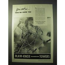 1950 Blaw-Knox Transmission Towers Ad - You Tell Us
