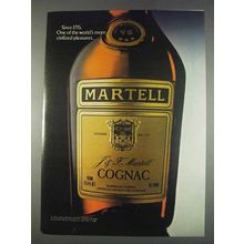1982 Martell Cognac Ad - More Civilized Pleasures