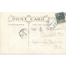 Monte Creek, BC split ring cancel 1909,