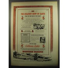 1953 Western Pacific Railroad Ad - See the greatest show on earth