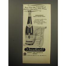 1954 Deinhard Liebfraumilch Wine Ad - Taste tour the vineyards of Europe