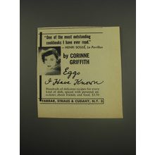 1956 Farrar, Straus & Cudahy Book Ad - Eggs I have Known by Corinne Griffith