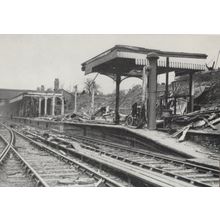 Coventry Railway Train Station WW2 Bomb Damage Disaster Postcard