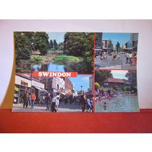 multiview, SWINDON, WILTSHIRE unused postcard, Colourmaster =