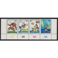 New Caledonia Comic by Bernard Berger 4v Bottom Strip 1992 MNH SG#954-957