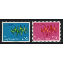Yugoslavia Stars Europa 2v 1972 MNH SG#1514-1515